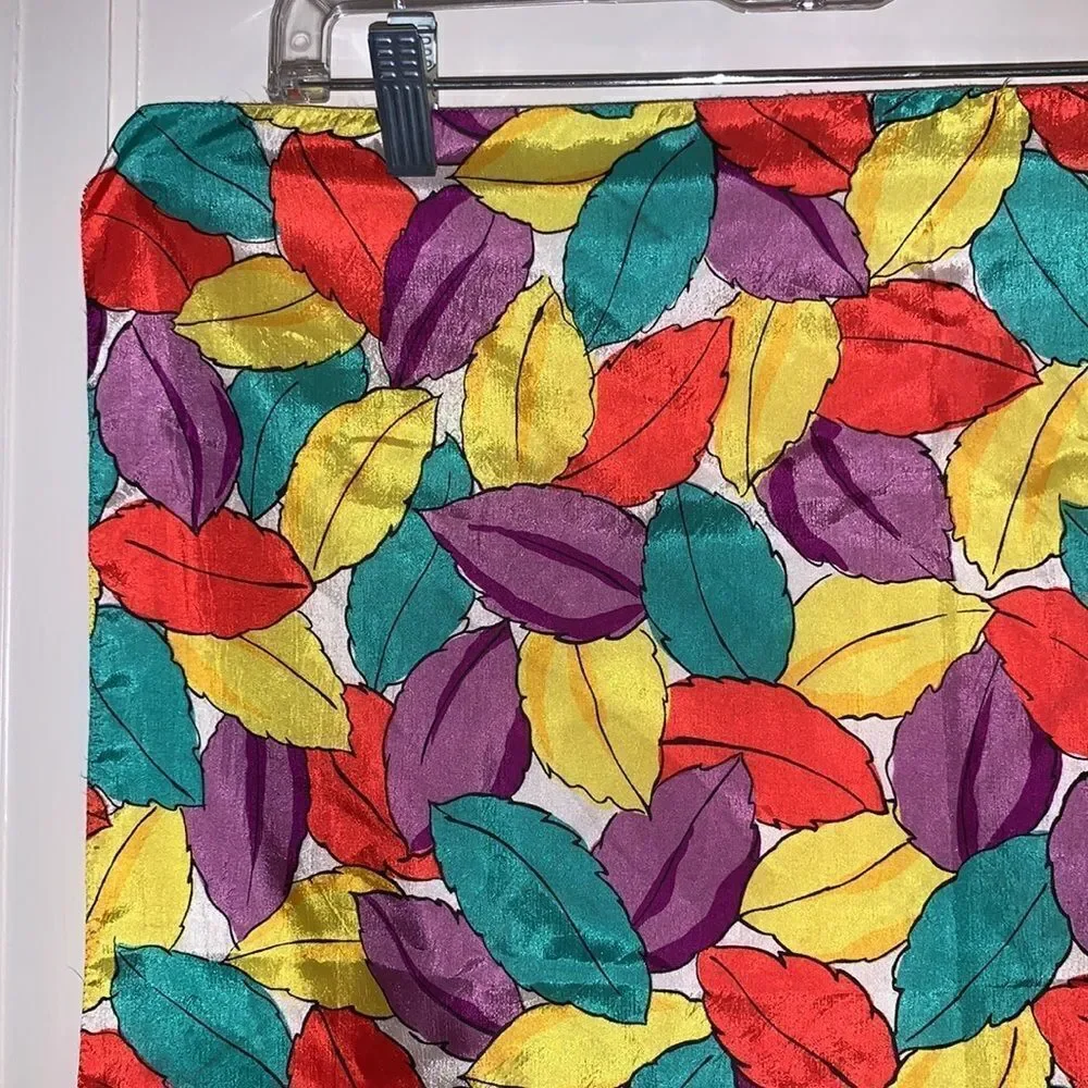 ‎Pretty colorful leaves polyester scarf